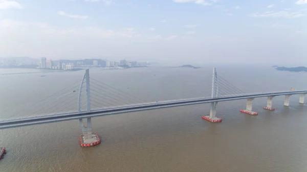 Blick Auf Die Brücke Hong Kong Zhuhai Macao Der Stadt — Stockfoto