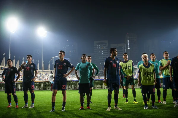 Гравці Збірної Футболу Таїланд Залишити Аль Наг Стадіон Після Поразки — стокове фото