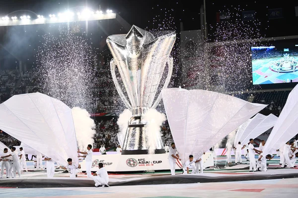 Weergave Van Openingsceremonie Voor Asian Cup 2019 Zayed Sports City — Stockfoto