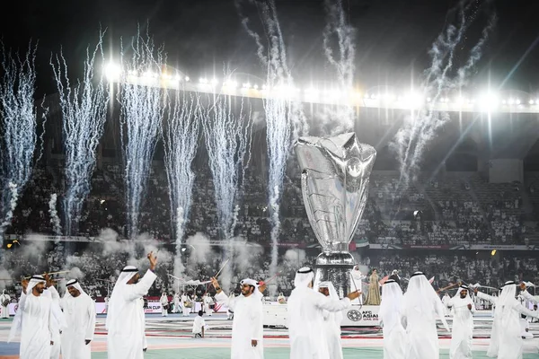 Weergave Van Openingsceremonie Voor Asian Cup 2019 Zayed Sports City — Stockfoto