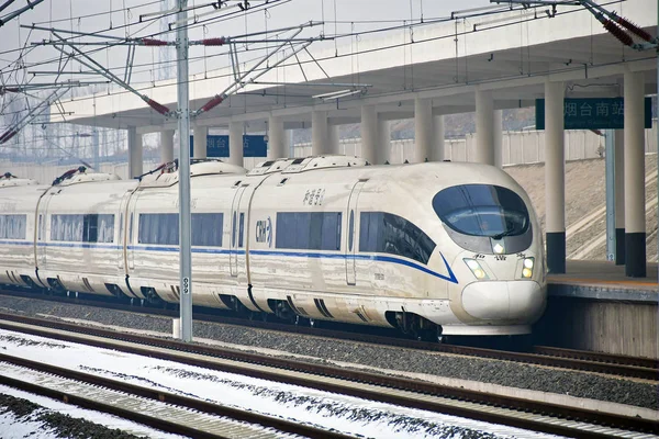 Train Grande Vitesse Crh China Railway High Speed Arrive Gare — Photo