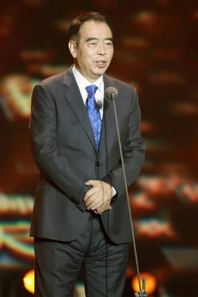Китайский Режиссер Чэнь Кайгэ Выступил Церемонии Награждения Организованной Китайской Литературной — стоковое фото