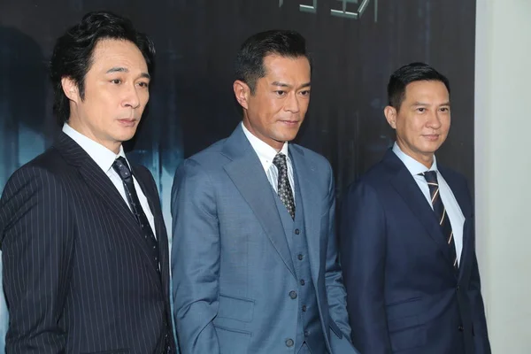 Gauche Droite Acteur Réalisateur Hong Kong Francis Chun Louis Koo — Photo