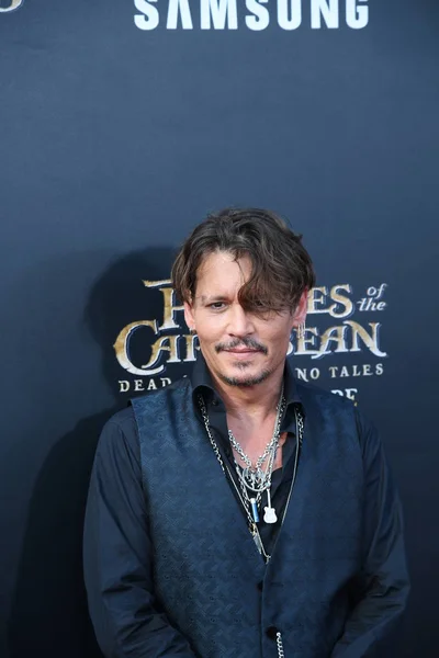 Americký Herec Johnny Depp Přichází Červeném Koberci Premiéru Svého Nového — Stock fotografie