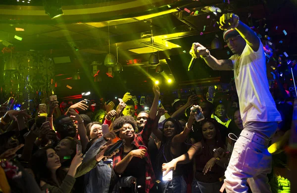 Rappeur Américain Soulja Boy Produit Devant Une Foule Fans Dans — Photo