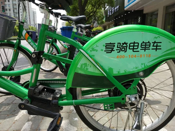 Kerékpár Kínai Bike Megosztási Szolgáltatás Xiangqi Képen Látható Miután Akkumulátort — Stock Fotó