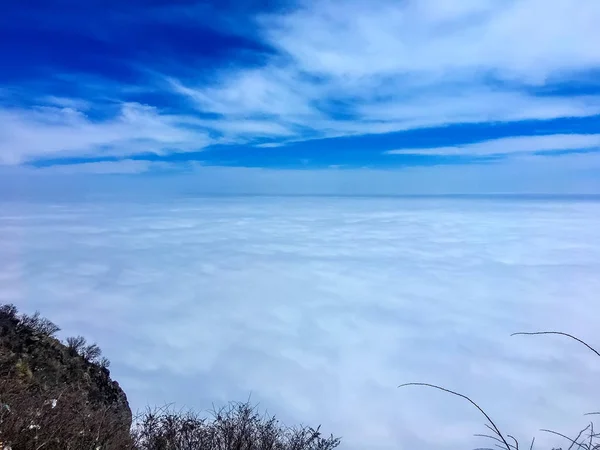 Paesaggio Del Mare Nuvole Nel Monte Emei Monte Emei Nella — Foto Stock