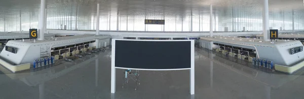 Weergave Van Incheckbalies Terminal Gebouw Wuhan Tianhe International Airport Wuhan — Stockfoto