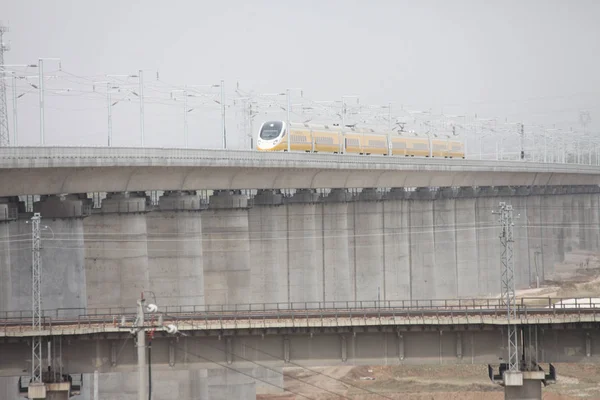 Crh China Railway High Speed Bullet Train Runs Test Ulanqab — Stock Photo, Image