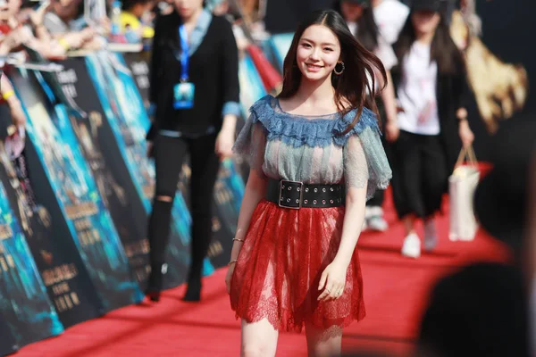 Chinese Actress Lin Yun Arrives Red Carpet Premiere Movie Pirates — Stock Photo, Image