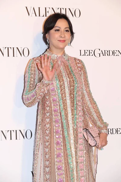 Hong Kong Actress Carina Lau Poses Opening Ceremony Valentino New — Stock Photo, Image