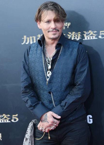 Actor Estadounidense Johnny Depp Llega Alfombra Roja Para Estreno Nueva — Foto de Stock