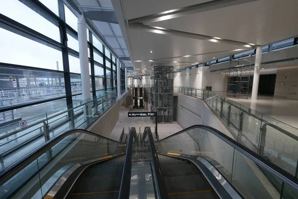 Vista Interior Recém Renovado Edifício Edifício Terminal Aeroporto Internacional Hongqiao — Fotografia de Stock