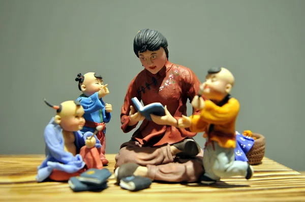Veduta Delle Figurine Pasta Realizzate Dall Artista Popolare Cinese Han — Foto Stock