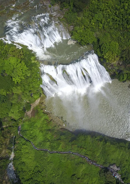 Letecký Pohled Huangguoshu Vodopád Městě Anshun Jihozápadní Čínské Provincii Guizhou — Stock fotografie