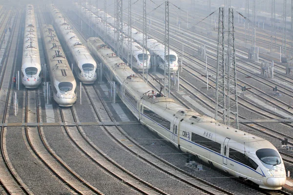 Los Trenes Bala Crh China Railway High Speed Para Carrera —  Fotos de Stock