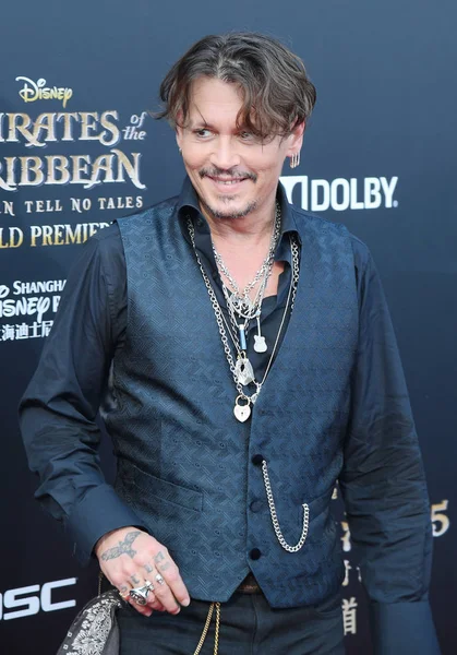 Actor Estadounidense Johnny Depp Llega Alfombra Roja Para Estreno Nueva — Foto de Stock