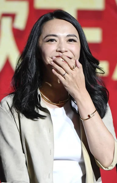 Actriz China Yao Chen Asiste Una Conferencia Prensa Para Programa — Foto de Stock