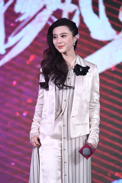 Atriz Chinesa Fan Bingbing Participa Uma Conferência Imprensa Para Seu — Fotografia de Stock