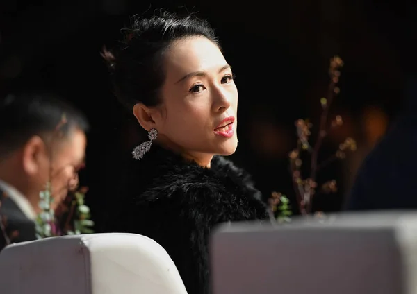 Actriz China Zhang Ziyi Asiste Evento Promocional Para Empresa Inmobiliaria — Foto de Stock