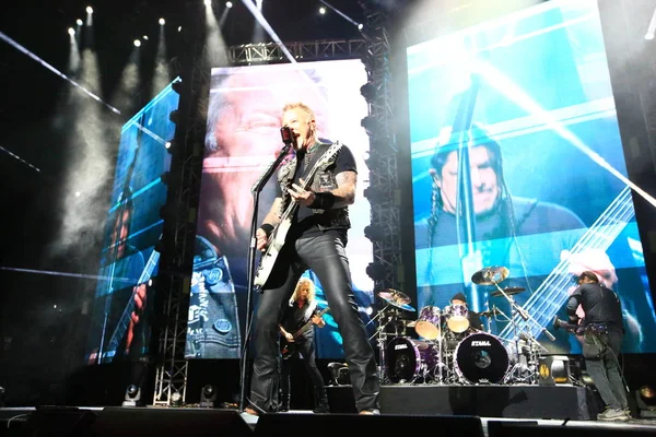 Members American Heavy Metal Band Metallica Perform Concert Shanghai China — Stock Photo, Image