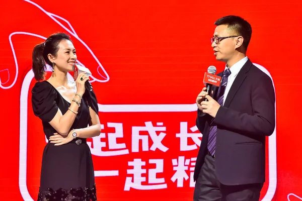 中国の女優チャン ツィイー 貯まる 上海でのプロモーション イベントに出席 2017 — ストック写真