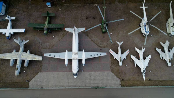 Vista Aérea Aviones Guerra Desmantelados Misil Antibuque Campus Universidad Aeroespacial — Foto de Stock