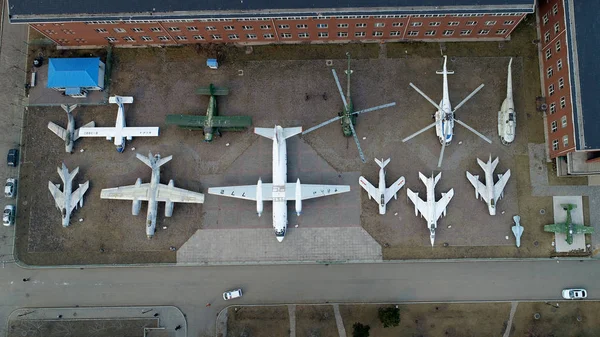 Vista Aérea Aviões Guerra Desativados Míssil Navio Campus Universidade Aeroespacial — Fotografia de Stock