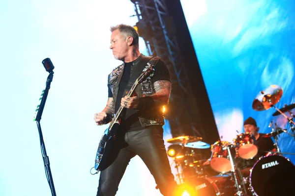 James Hetfield Miembro Banda Estadounidense Heavy Metal Metallica Actúa Durante — Foto de Stock