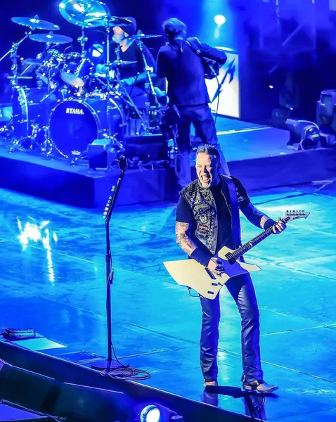 Members American Heavy Metal Band Metallica Perform Concert Shanghai China — Stock Photo, Image