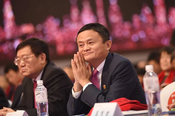 Jack Yun Presidente Alibaba Group Asiste Convención Mundial Empresarios Zhejiang —  Fotos de Stock