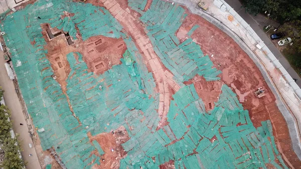Eine Luftaufnahme Alter Gräber Aus Der Östlichen Han Dynastie 25Ad — Stockfoto