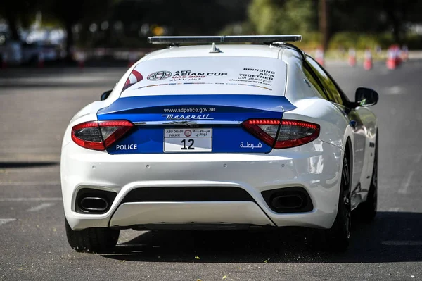 Coche Policía Maserati Patrulla Antes Del Partido Copa Asiática Afc — Foto de Stock