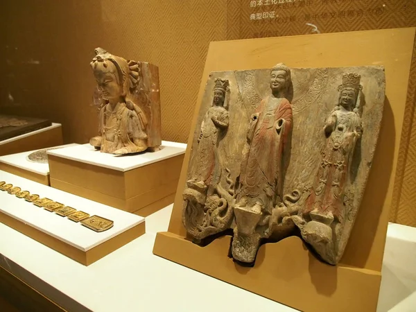 Archeologické Památky Jsou Vystaveny Během Výstavy Nádhera Krása Archeologické Nálezy — Stock fotografie