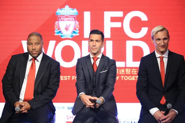 Sinistra Stelle Pensione Del Liverpool John Barnes Luis Garcia Sami — Foto Stock