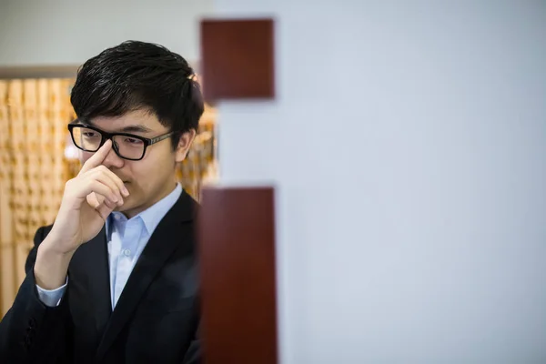 Der Chinesische Spieler Jie Posiert Während Eines Interviews Peking China — Stockfoto