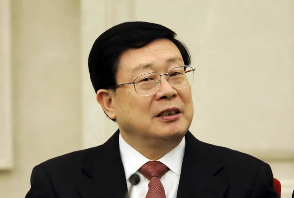 Huang Xingguo Mayor Tianjin Speaks Panel Discussion Fourth Session 12Th — 图库照片