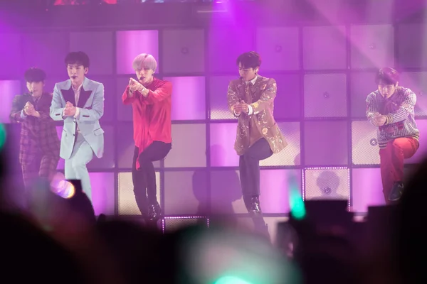 Membrii Grupului Băieți Sud Coreean Shinee Cântă Concertul Lor Din — Fotografie, imagine de stoc