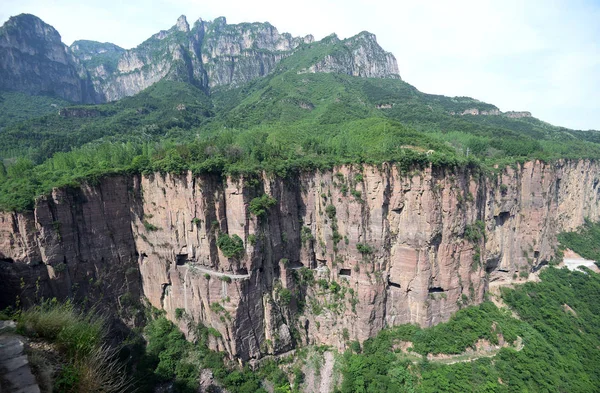 Veduta Del Tunnel Guoliang Attraverso Montagna Wanxian Nelle Montagne Taihang — Foto Stock