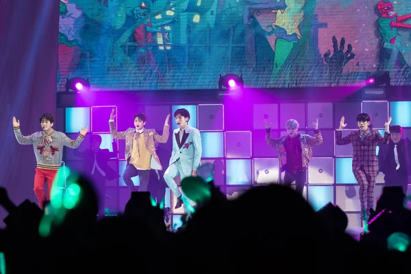 Members South Korean Boy Group Shinee Perform Concert Hong Kong — Stock Photo, Image