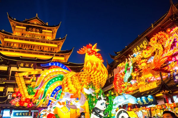 Lanterne Sono Accese Capodanno Lunare Cinese Noto Anche Come Festival — Foto Stock