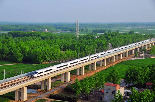 Train Grande Vitesse Crh China Railway High Speed Circulant Sur — Photo