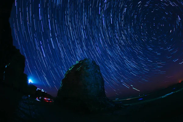 Paysage Ciel Étoilé Dessus Zone Maritime Xiaoheizi Dans District Ganjingzi — Photo