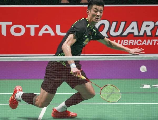 Chen Long China Tritt Gegen Jeoh Hyeok Jin Aus Südkorea — Stockfoto