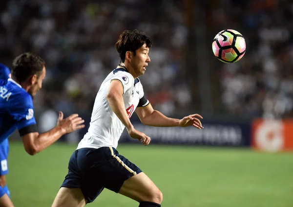 Son Heung Min Van Tottenham Hotspur Concurreert Tegen Kitchee Tijdens — Stockfoto