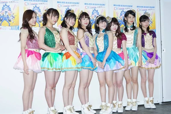 Členové Skupiny Dívka Japonského Dívčího Ske48 Představují Během Hobby Expo — Stock fotografie