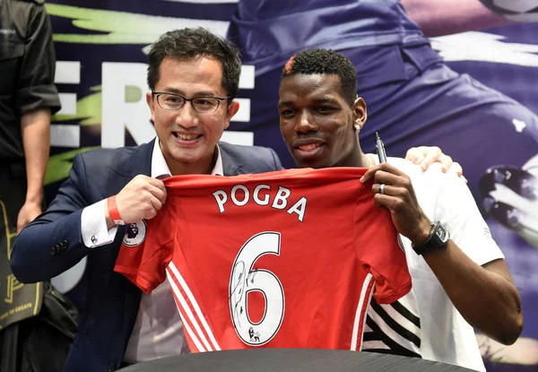 Jogador Futebol Francês Paul Pogba Clube Futebol Inglês Manchester United — Fotografia de Stock