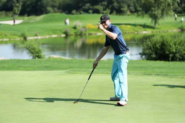 Marc Baldwin United Statesa Joga Sucesso Rodada Final Torneio Golfe — Fotografia de Stock