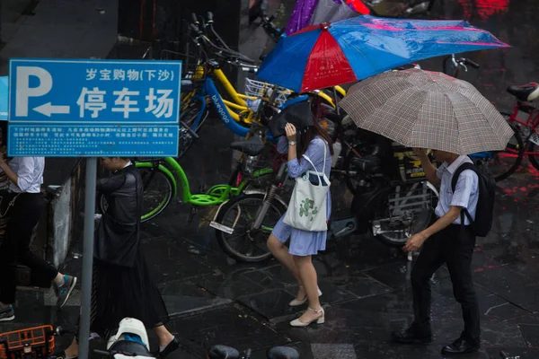 Bir Çinli Banliyö Shenzhen Şehir Güney Çin Guangdong Eyaleti Haziran — Stok fotoğraf