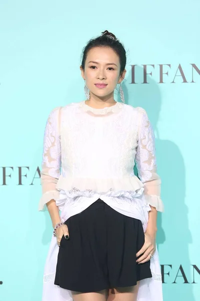 Atriz Chinesa Zhang Ziyi Chega Evento Moda Para Tiffany Pequim — Fotografia de Stock